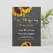 サンフラワーズパックボード秋トレンディー結婚ズ 招待状 (スタンド正面)