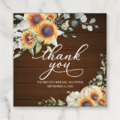 サンフラワーズパンプキン秋ブライダルシャワー フェイバータグ (正面)