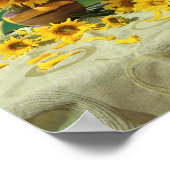 サンフラワーズヒマワリファンゴッホのようなポスター ポスター (角)