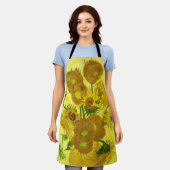 サンフラワーズビンセント・ヴァンゴッホ エプロン (着用した状態)