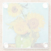 サンフラワーズビンセント・ヴァンゴッホ ガラスコースター (裏面)