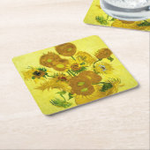 サンフラワーズビンセント・ヴァンゴッホ スクエアペーパーコースター (アングル)