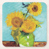 サンフラワーズビンセント・ヴァンゴッホ スクエアペーパーコースター (正面)