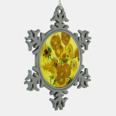 サンフラワーズビンセント・ヴァンゴッホ スノーフレークピューターオーナメント (左)