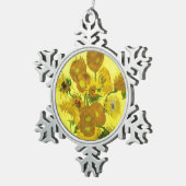 サンフラワーズビンセント・ヴァンゴッホ スノーフレークピューターオーナメント (右)