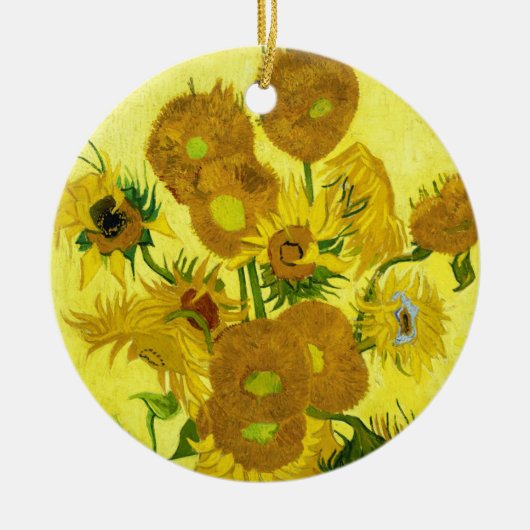 サンフラワーズビンセント・ヴァンゴッホ セラミックオーナメント (正面)