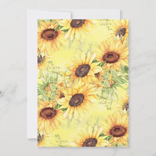 サンフラワーズビーファーストビーデイ誕生日招待状 招待状 (裏面)