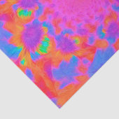 サンフラワーズピンクオレンジ抽象芸術フローラアート 薄葉紙 (詳細)