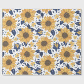 サンフラワーズフローラプリント ラッピングペーパー (フラット)