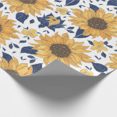 サンフラワーズフローラプリント ラッピングペーパー (角)