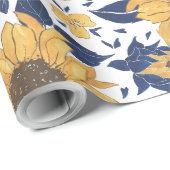 サンフラワーズフローラプリント ラッピングペーパー (ロールコーナー)