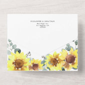 サンフラワーズフローラ結婚ユーカリ詳細RSVP オールインワン招待状 (裏面)