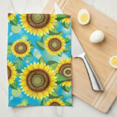 サンフラワーズブライトサマー自然フローラ キッチンタオル (四つ折り)