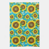 サンフラワーズブライトサマー自然フローラ キッチンタオル (縦)