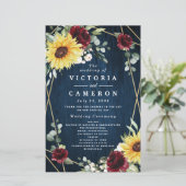 サンフラワーズブルゴーニュバラネイビー結婚式 プログラム (スタンド正面)