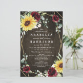 サンフラワーズブルゴーニュバラ素朴結婚式 プログラム (スタンド正面)