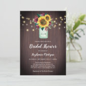 サンフラワーズブルゴーニュフローラメイスンジャーブライダルシャワー 招待状 (スタンド正面)