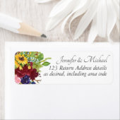 サンフラワーズブルゴーニュ海軍バラ結婚フローラ ラベル (インサイチュ)