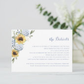 サンフラワーズブルーアジサイ結婚グリーン詳細 招待状 (スタンド正面)