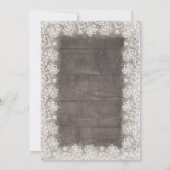 サンフラワーズブルーホワイト素朴秋ブライダルシャワー 招待状 (裏面)