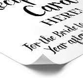 サンフラワーズプレイスレシピカードブライダルシャワーサイン ポスター (角)