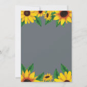 サンフラワーズベビーシャワー招待状 招待状 (裏面)