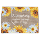 サンフラワーズホワイトデイジーバーラップキンセニェラ名 ラージペーパーバッグ (正面)