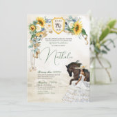 サンフラワーズホワイトローズウエスタンチャロキンセアニェラ 招待状 (スタンド正面)