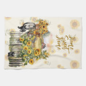 サンフラワーズホームステッドファームハウスシーン キッチンタオル (横)