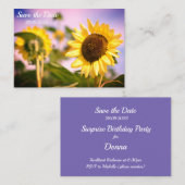 サンフラワーズボタニカルフォトセーブ・ザ・デイト誕生日 ノートカード (正面/裏面)
