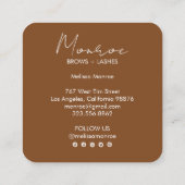 サンフラワーズボホーラインアート自然ソーシャルメディア スクエア名刺 (裏面)