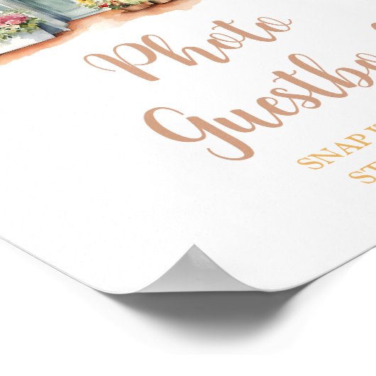 サンフラワーズマーケットブライダルシャワーフォトゲストブック ポスター (角)