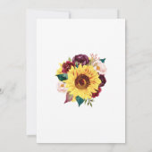 サンフラワーズメイソンジャーバラフローラブライダルシャワー 招待状 (裏面)