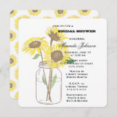 サンフラワーズメイソンジャーブライダルシャワー 招待状 (正面/裏面)