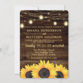 サンフラワーズメイソンジャールライト結婚式招待状 招待状 (正面)