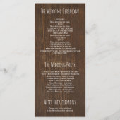 サンフラワーズメイソンジャー素朴結婚式 プログラム (裏面)