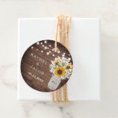 サンフラワーズモノグラム素朴ジャー結婚ライツ フェイバータグ (インサイチュ)