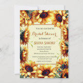 サンフラワーズユーカリフローラブライドブライダルシャワー 招待状 (正面)