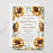 サンフラワーズユーカリフローラブライドブライダルシャワー 招待状 (正面)