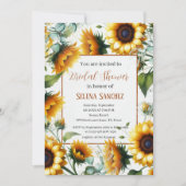 サンフラワーズユーカリフローラブライドブライダルシャワー 招待状 (正面)