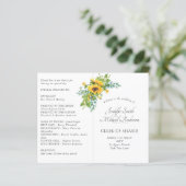 サンフラワーズユーカリフローラリーフ結婚式 プログラム (スタンド正面)