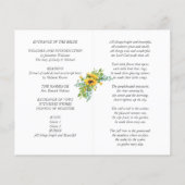 サンフラワーズユーカリフローラリーフ結婚式 プログラム (裏面)