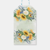 サンフラワーズユーカリブライダルシャワーサンキューユー ギフトタグ (裏面)