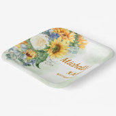 サンフラワーズユーカリプタスボタニカルウーマン誕生日 ペーパープレート (傾斜あり)