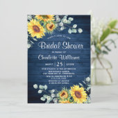 サンフラワーズユーカリプトゥスウォーターカラーブライダルシャワー 招待状 (スタンド正面)