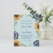 サンフラワーズユーカリプトゥスブルーフローラウェディング招待 (スタンド正面)