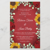 サンフラワーズユーカリプトゥスレッドローズウッドバジェット結婚ズ (正面)