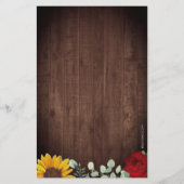 サンフラワーズユーカリプトゥスレッドローズウッドバジェット結婚ズ (裏面)