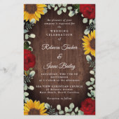 サンフラワーズユーカリプトゥスレッドローズウッドバジェット結婚ズ (正面)