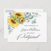 サンフラワーズユーカリプトゥス結婚シックの延期 ポストカード (正面/裏面)